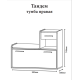 Тумба для обуви Эверест Тандем (правая) Дуб сонома/Белый 90x38x70 (EVR-073855) - фото 4