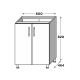 Кухонный модуль Оптима Низ Н82-600 Белый/Графит (без столешницы) 600х461х820 мм (EVR-074446) - фото 3