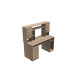 Стол компьютерный Анжело Ferrum-decor 1400x1422x600 ДСП Дуб Сонома 16 мм (FRD-104707) - фото 3