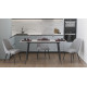 Стіл кухонний розкладний Данді на конусних ногах Ferrum-decor 75x120(160)x70 Чорний метал ДСП Бетон 16 мм (FRD-106777) - фото 7