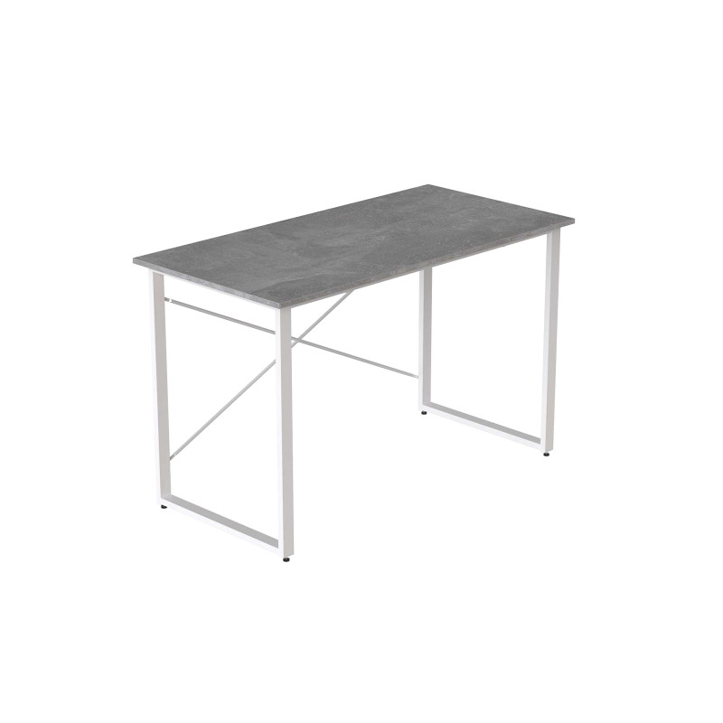 Стіл письмовий Дейв Ferrum-decor 75x140x60 Білий метал ДСП Бетон 16 мм (FRD-106447)
