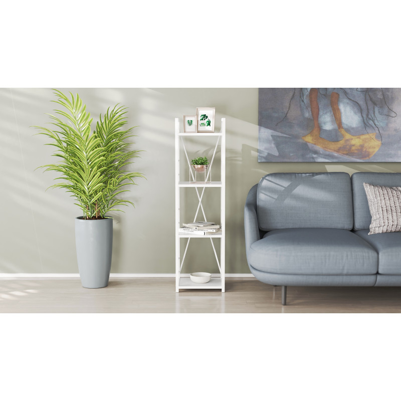 Етажерка 4/34 Ferrum-decor Серії Конект 120x34x28 білий ДСП Біле 16мм (FRD-104277)