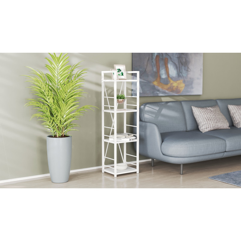 Етажерка 4/34 Ferrum-decor Серії Конект 120x34x28 білий ДСП Біле 16мм (FRD-104277)
