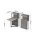Стіл книжка з етажеркою Практик 1 Ferrum-decor 1200x640x990 Чорний метал ДСП Бетон 16 мм (FRD-104617) - фото 4