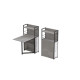 Стіл книжка з етажеркою Практик 1 Ferrum-decor 1200x640x990 Чорний метал ДСП Бетон 16 мм (FRD-104617) - фото 2