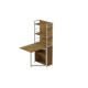 Стіл книжка з етажеркою Практик 2 Ferrum-decor 1555x640x990 Білий метал ДСП Дуб Артизан 16 мм (FRD-104637) - фото 5