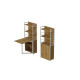 Стіл книжка з етажеркою Практик 2 Ferrum-decor 1555x640x990 Білий метал ДСП Дуб Артизан 16 мм (FRD-104637) - фото 2