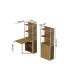 Стіл книжка з етажеркою Практик 2 Ferrum-decor 1555x640x990 Білий метал ДСП Дуб Артизан 16 мм (FRD-104637) - фото 4