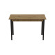 Стіл кухонний Ferrum-decor Маріо 75x120x60 Чорний ДСП Дуб Артизан 16мм (FRD-105727) - фото 4