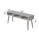 Тумба під телевізор Кентукі Ferrum-decor 45x139x38 Чорний метал ДСП Бетон 16 мм (FRD-106727) - фото 6