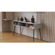 Тумба під телевізор Кентукі Ferrum-decor 45x139x38 Чорний метал ДСП Бетон 16 мм (FRD-106727) - фото 4