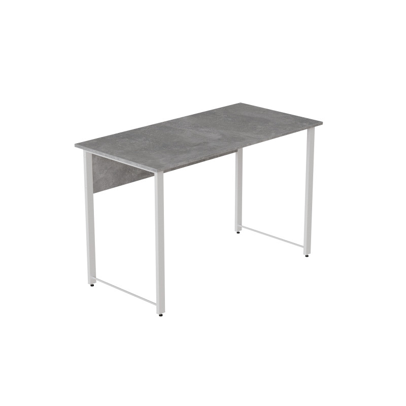 Стол письменный Курт Ferrum-decor 75x100x70 Белый металл ДСП Бетон 32 мм (FRD-106637)