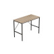 Стол письменный Line Тайм Ferrum-decor 75x100x50 Черный металл ДСП Дуб Сонома 16 мм (FRD-104867) - фото 3