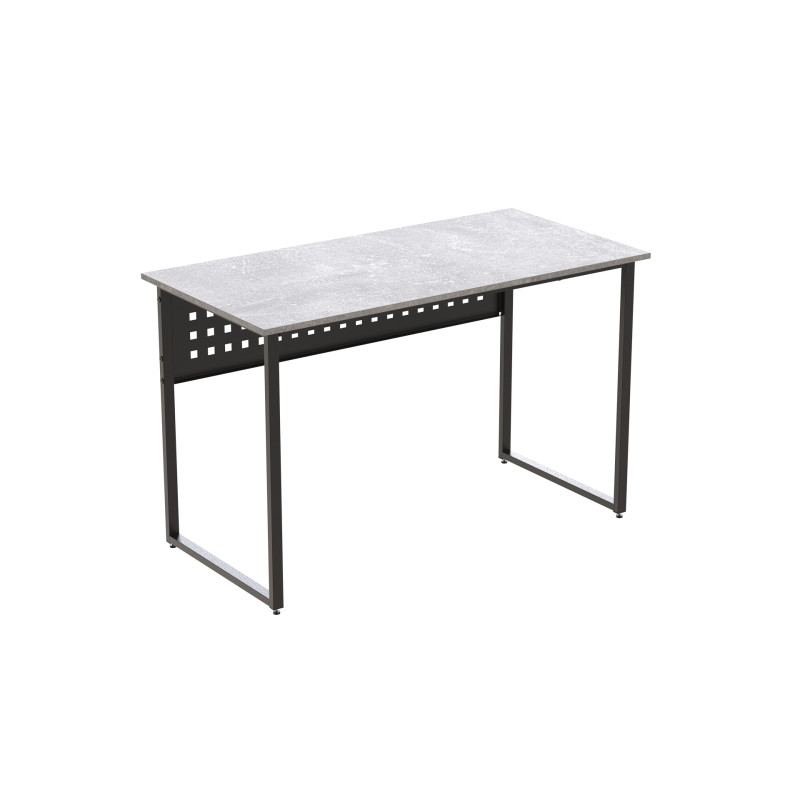 Стол письменный Майк Ferrum-decor 75x140x70 Черный металл ДСП Бетон 16 мм (FRD-106537)