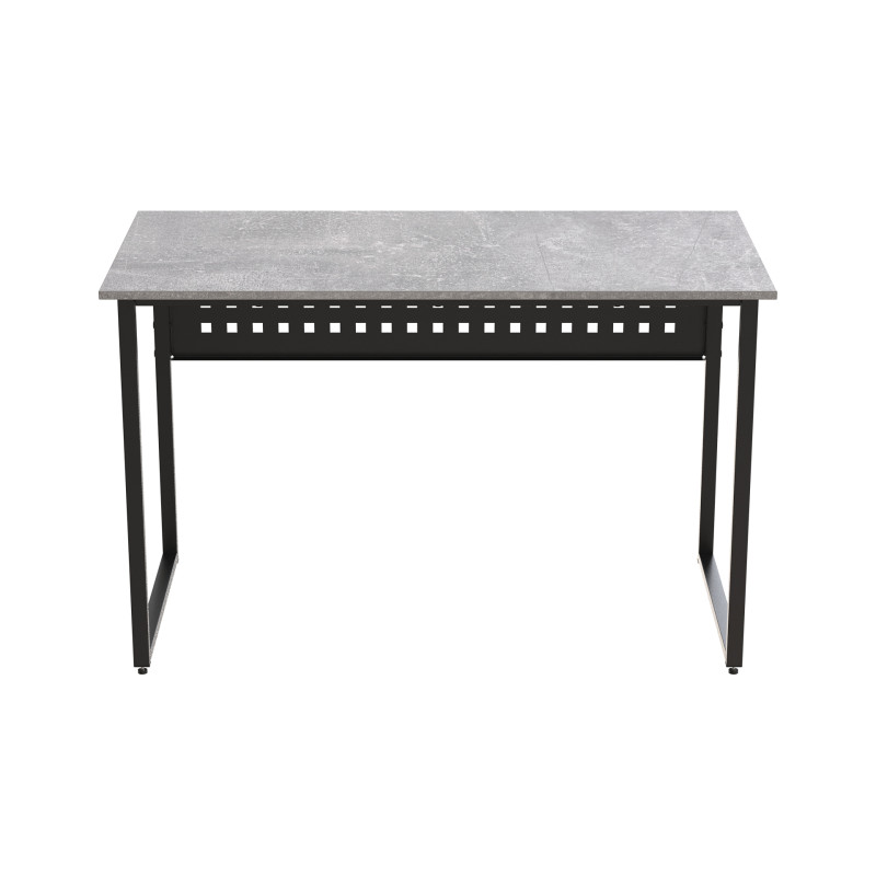 Стол письменный Майк Ferrum-decor 75x100x60 Черный металл ДСП Бетон 16 мм (FRD-106507)