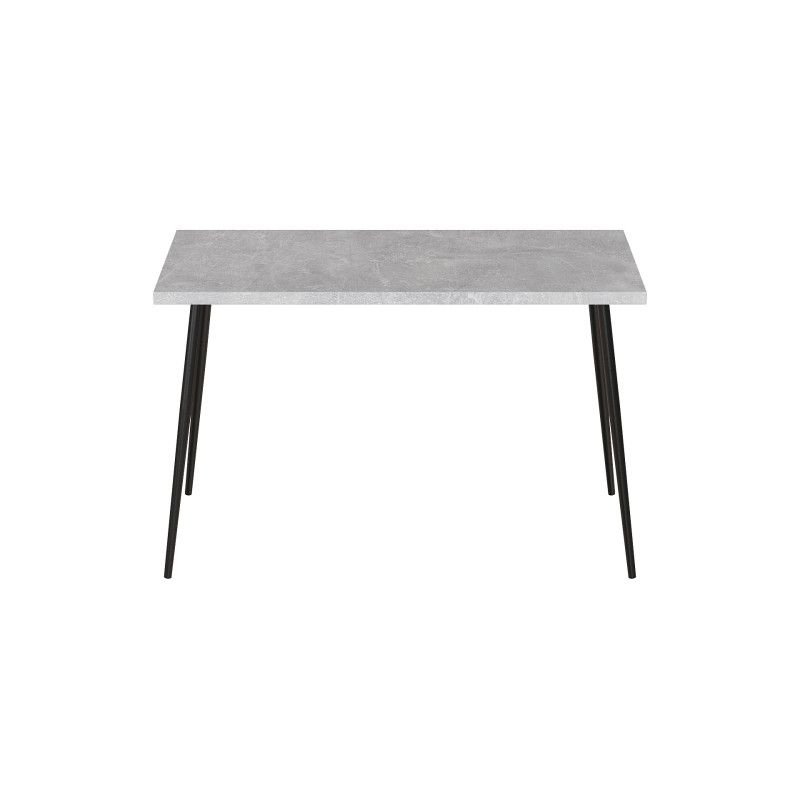 Стіл кухонний Марсель 30 Ferrum-decor 75x120x70 Чорний метал ДСП Бетон 32 мм (FRD-106687)