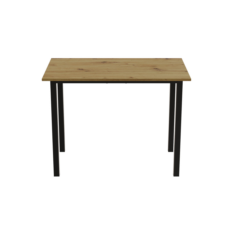 Стіл універсальний Knap Ferrum-decor 75x100x70 Чорний метал ДСП Дуб Артизан 16 мм (FRD-106367)