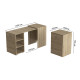Стол-тумба трансформер Смарт 1/2 Ferrum-decor 750x1450x600 ДСП Дуб Сонома 16 мм (FRD-105077) - фото 2