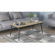 Стол трансформер журнальный Dandi Small Ferrum-decor 45x120(160)x60 Черный металл ДСП Дуб Сонома 16 мм (FRD-106788) - фото 7