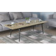 Стол трансформер журнальный Dandi Small Ferrum-decor 45x120(160)x60 Черный металл ДСП Дуб Сонома 16 мм (FRD-106788) - фото 9