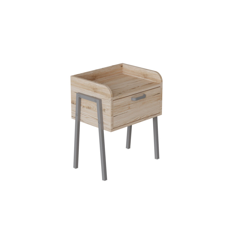 Тумба модульна Ferrum-decor Бетті 540x450x320 метал Сірий ДСП Дуб Сан-Марино 16 мм (FRD-102998)