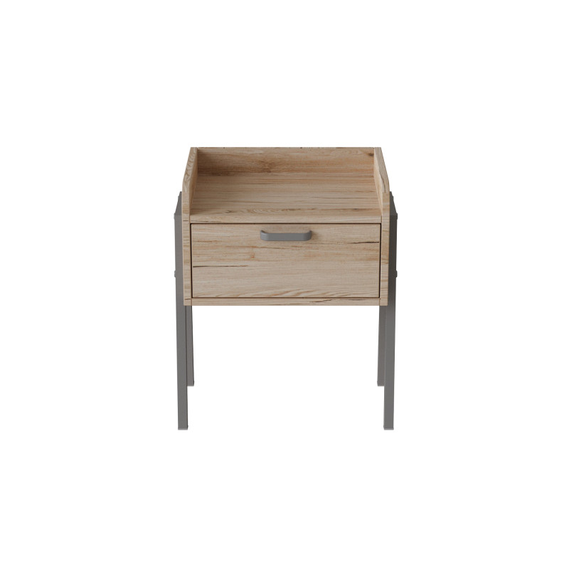 Тумба модульна Ferrum-decor Бетті 540x450x320 метал Сірий ДСП Дуб Сан-Марино 16 мм (FRD-102998)