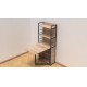 Стол книжка с этажеркой Практик 2 Ferrum-decor 1555x640x990 Черный металл ДСП Дуб Сонома 16 мм (FRD-104628) - фото 3