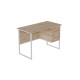 Компьютерный стол Ferrum-decor Гарри 75x140x60 белый ДСП Дуб Сан-Марино 32мм (FRD-104068) - фото 3