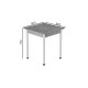 Стіл кухонний Ferrum-decor Агата 75x80x80 Білий ДСП Бетон 16мм (FRD-105558) - фото 3