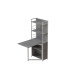 Стіл книжка з етажеркою Практик 2 Ferrum-decor 1555x640x990 Білий метал ДСП Бетон 16 мм (FRD-104638) - фото 5