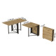 Стіл-книга трансформер Оріон 2 Ferrum-decor 750x1520x730 Чорний метал ДСП Дуб Артизан 16 мм (FRD-104588) - фото 3