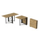 Стіл-книга трансформер Оріон 2 Ferrum-decor 750x1520x730 Чорний метал ДСП Дуб Артизан 16 мм (FRD-104588) - фото 2