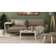 Стіл журнальний приставний Террі Комбо Ferrum-decor 345x662x440 Білий метал ДСП Дуб Артизан 16 мм (FRD-105148) - фото 6