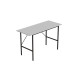 Стол письменный Line Тайм Ferrum-decor 75x120x50 Черный металл ДСП Белое 16 мм (FRD-104878) - фото 2