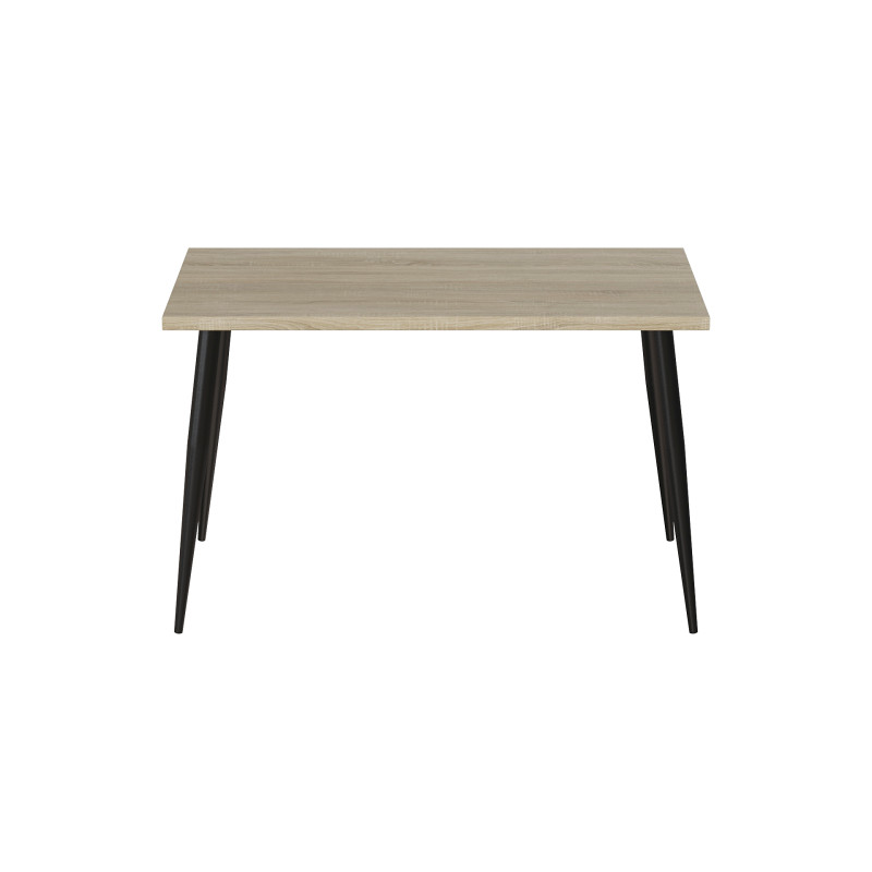 Кухонний стіл Марсель 50 Ferrum-decor 75x120x60 Чорний метал ДСП Дуб Сонома 32 мм (FRD-106698)