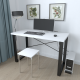 Письменный стол Ferrum-decor Драйв 75x140x60 Черный металл ДСП Белое 32 мм (FRD-103338) - фото 3