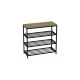 Полиця для взуття Слайм 3 Ferrum-decor 635x630x260 Чорний метал ДСП Дуб Сонома 16 мм (FRD-105158) - фото 7