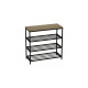 Полиця для взуття Слайм 3 Ferrum-decor 635x630x260 Чорний метал ДСП Дуб Сонома 16 мм (FRD-105158) - фото 3