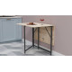 Стіл трансформер книжка Вуді Ferrum-decor 75x130x90 Чорний метал ДСП Дуб Сан-Марино 16 мм (FRD-106748) - фото 2