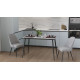 Стіл кухонний розкладний Данді на конусних ногах Ferrum-decor 75x120(160)x60 Чорний метал ДСП Бетон 16 мм (FRD-106769) - фото 7