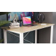 Письменный стол Ferrum-decor Драйв 75x140x70 Белый металл ДСП Дуб Сонома 16 мм (FRD-103209) - фото 2