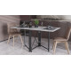 Стіл-книга трансформер Оріон 2 Ferrum-decor 750x1520x730 Чорний метал ДСП Бетон 16 мм (FRD-104589) - фото 2