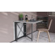 Стіл-книга трансформер Оріон 2 Ferrum-decor 750x1520x730 Чорний метал ДСП Бетон 16 мм (FRD-104589) - фото 8