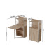 Стол книжка с этажеркой Практик 1 Ferrum-decor 1200x640x990 Белый металл ДСП Дуб Сан-Марино 16 мм (FRD-104619) - фото 5
