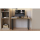 Стіл письмовий Кнап 2 Ferrum-decor 75x120x60 Чорний метал ДСП Дуб Артизан 16 мм (FRD-106399) - фото 3