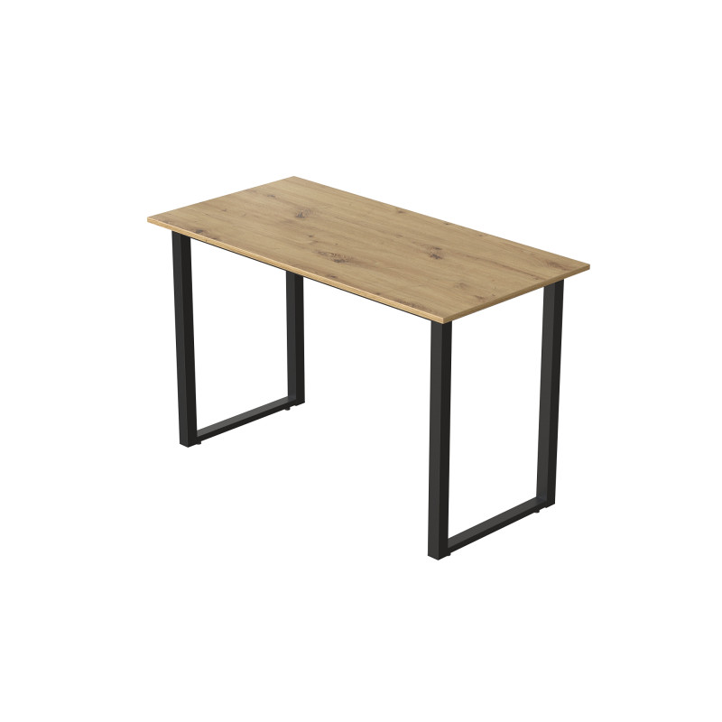 Стіл письмовий Кнап 2 Ferrum-decor 75x120x60 Чорний метал ДСП Дуб Артизан 16 мм (FRD-106399)