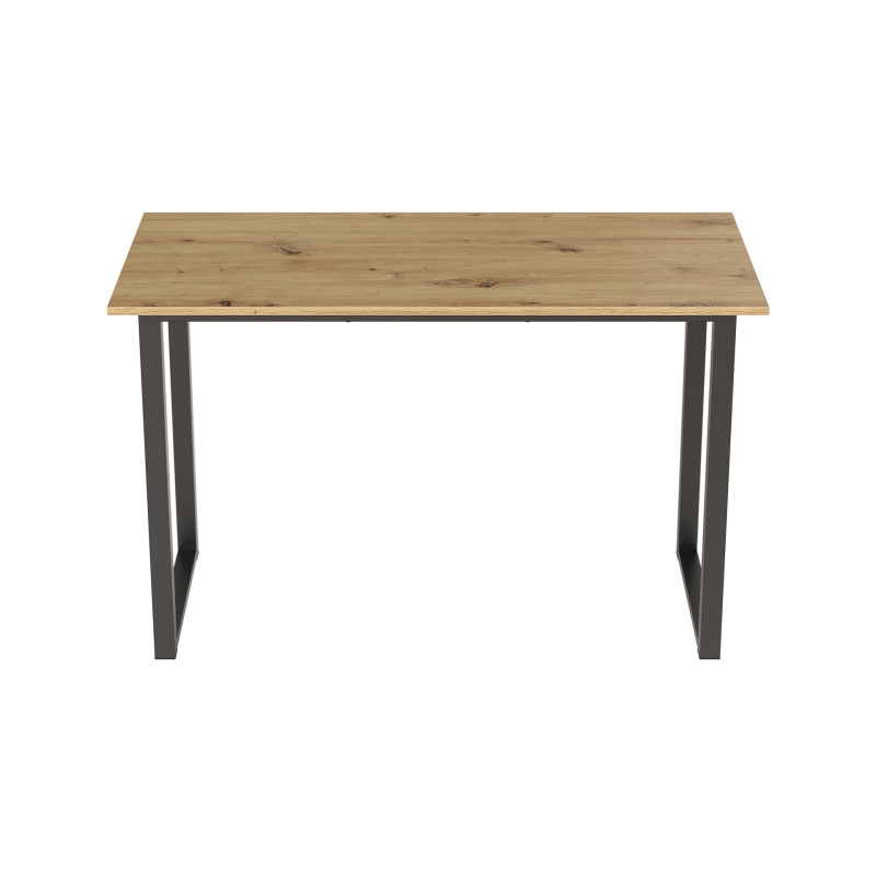 Стіл письмовий Кнап 2 Ferrum-decor 75x120x60 Чорний метал ДСП Дуб Артизан 16 мм (FRD-106399)