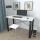 Письменный стол Ferrum-decor Драйв 75x140x60 Черный металл ДСП Белое 16 мм (FRD-103129) - фото 3