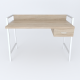 Письменный стол Ferrum-decor Комфорт 75x100x60 Белый металл ДСП Дуб Сонома 32 мм (FRD-103439) - фото 3