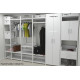 Шафа Гардероб Уні секція 5 серії Конект Ferrum-decor 220x60x50см Білий метал ДСП Білий 32 мм (FRD-104519) - фото 4